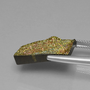 9,17 ctw natürlicher Mehrfarbig Regenbogenpyrit, Baguette, Lichtundurchlässig