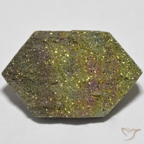 19.90ct Natürlicher Mehrfarbig Regenbogenpyrit, Fantasie, Lichtundurchlässig