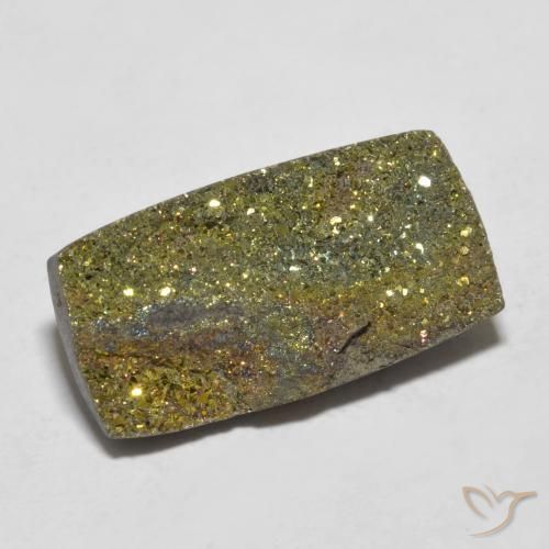 9.03ct Natürlicher Mehrfarbig Regenbogenpyrit, Baguette, Lichtundurchlässig