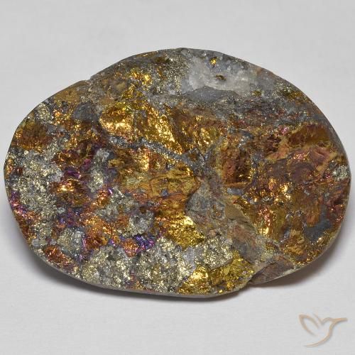 41.69ct Natürlicher Mehrfarbig Regenbogenpyrit, Fantasie, Lichtundurchlässig