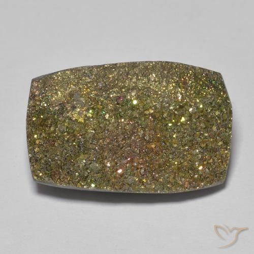 13.67ct Natürlicher Mehrfarbig Regenbogenpyrit, Baguette, Lichtundurchlässig