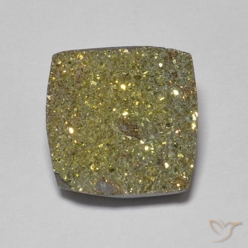 3.97ct Natürlicher Mehrfarbig Regenbogenpyrit, Quadrat, Lichtundurchlässig