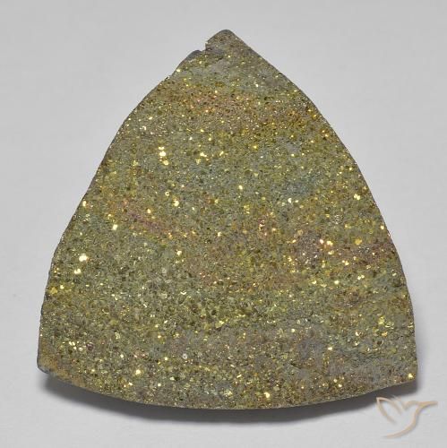 20.89ct Natürlicher Mehrfarbig Regenbogenpyrit, Trillion, Lichtundurchlässig