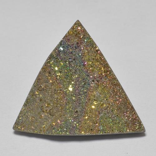 8.17ct Natürlicher Mehrfarbig Regenbogenpyrit, Trillion, Lichtundurchlässig