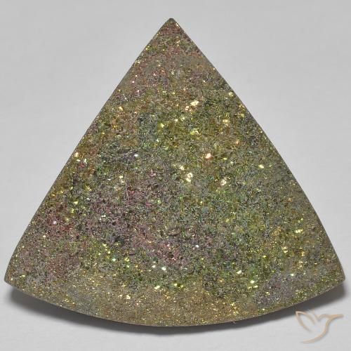 19.03ct Natürlicher Mehrfarbig Regenbogenpyrit, Trillion, Lichtundurchlässig