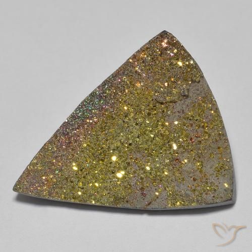 13.27ct Natürlicher Mehrfarbig Regenbogenpyrit, Trillion, Lichtundurchlässig