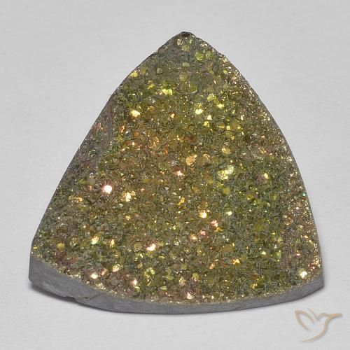 7.70ct Natürlicher Mehrfarbig Regenbogenpyrit, Trillion, Lichtundurchlässig