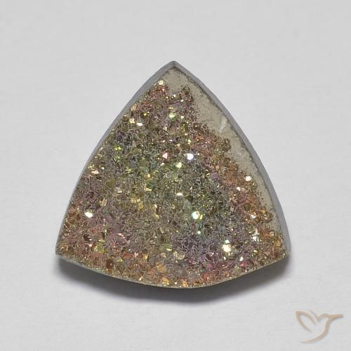4.47ct Natürlicher Mehrfarbig Regenbogenpyrit, Trillion, Lichtundurchlässig