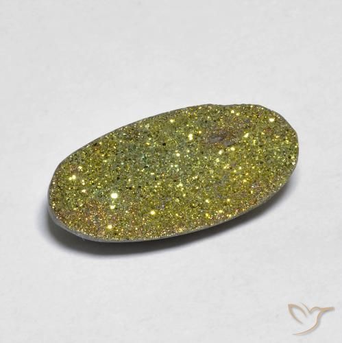 5.50ct Natürlicher Mehrfarbig Regenbogenpyrit, Oval, Lichtundurchlässig