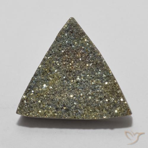 5.62ct Natürlicher Mehrfarbig Regenbogenpyrit, Trillion, Lichtundurchlässig
