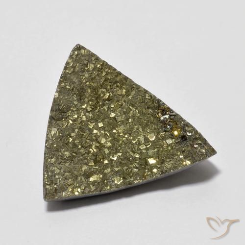 6.22ct Natürlicher Mehrfarbig Regenbogenpyrit, Trillion, Lichtundurchlässig