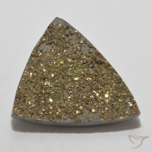 14.30ct Natürlicher Mehrfarbig Regenbogenpyrit, Trillion, Lichtundurchlässig