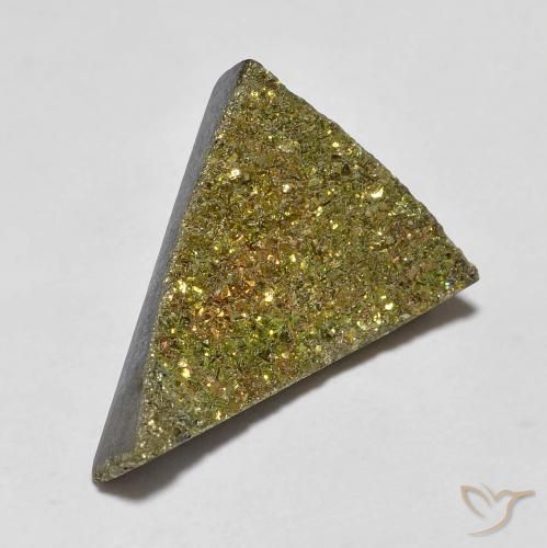 6.04ct Natürlicher Mehrfarbig Regenbogenpyrit, Trillion, Lichtundurchlässig