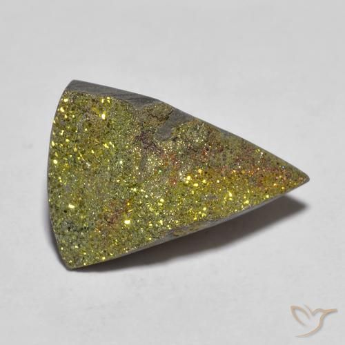 5.95ct Natürlicher Mehrfarbig Regenbogenpyrit, Trillion, Lichtundurchlässig