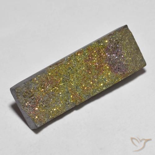 10.42ct Natürlicher Mehrfarbig Regenbogenpyrit, Baguette, Lichtundurchlässig