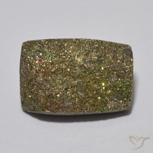 5.28ct Natürlicher Mehrfarbig Regenbogenpyrit, Baguette, Lichtundurchlässig