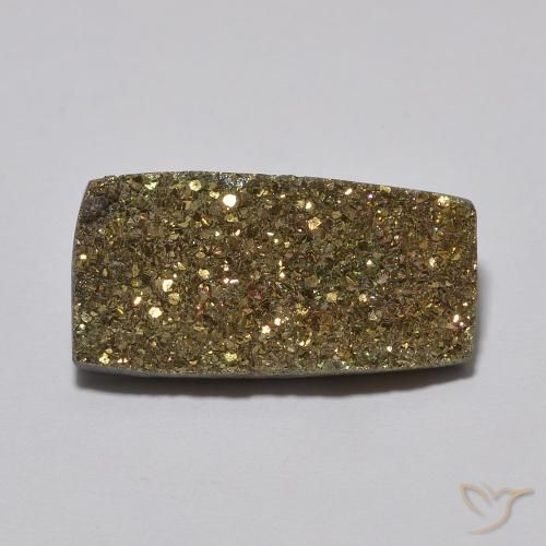5.47ct Natürlicher Mehrfarbig Regenbogenpyrit, Baguette, Lichtundurchlässig