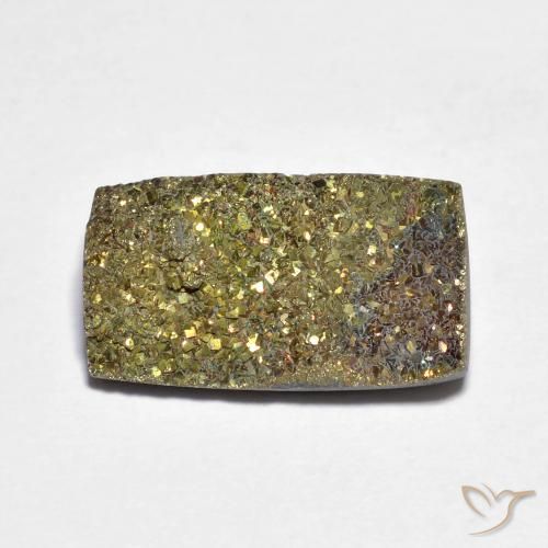 5.03ct Natürlicher Mehrfarbig Regenbogenpyrit, Baguette, Lichtundurchlässig