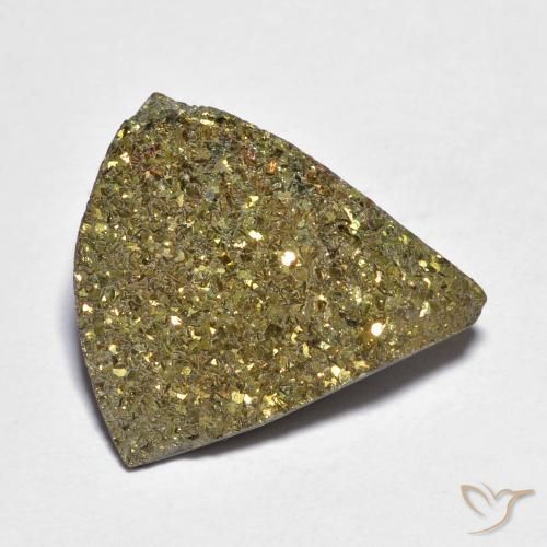 8.41ct Natürlicher Mehrfarbig Regenbogenpyrit, Trillion, Lichtundurchlässig