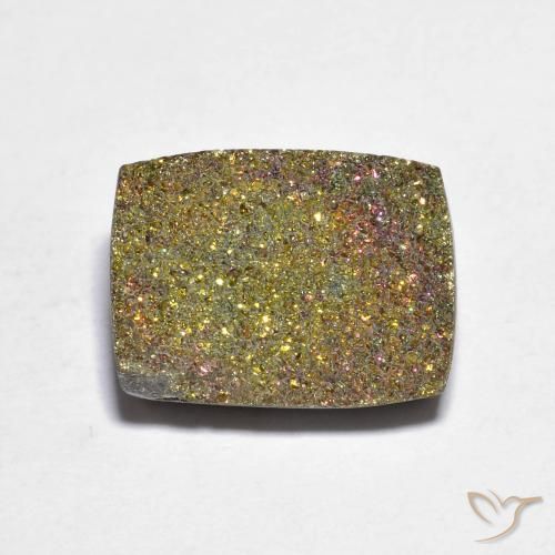7.95ct Natürlicher Mehrfarbig Regenbogenpyrit, Baguette, Lichtundurchlässig