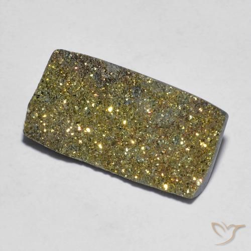 7.41ct Natürlicher Mehrfarbig Regenbogenpyrit, Baguette, Lichtundurchlässig