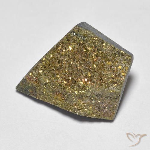5.46ct Natürlicher Mehrfarbig Regenbogenpyrit, Fantasie, Lichtundurchlässig