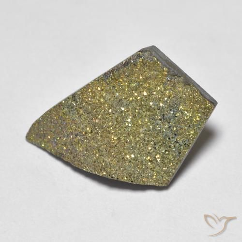 5.15ct Natürlicher Mehrfarbig Regenbogenpyrit, Fantasie, Lichtundurchlässig