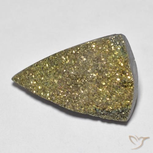 11.05ct Natürlicher Mehrfarbig Regenbogenpyrit, Trillion, Lichtundurchlässig