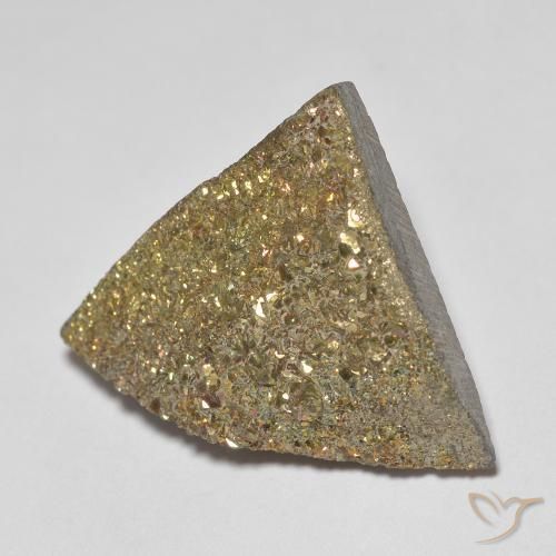11.12ct Natürlicher Mehrfarbig Regenbogenpyrit, Trillion, Lichtundurchlässig