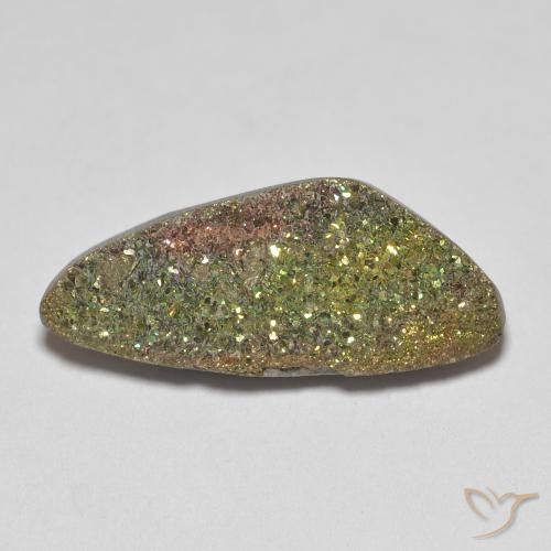 5.63ct Natürlicher Mehrfarbig Regenbogenpyrit, Fantasie, Lichtundurchlässig