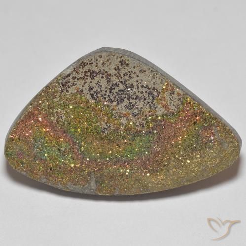 20.44ct Natürlicher Mehrfarbig Regenbogenpyrit, Fantasie, Lichtundurchlässig