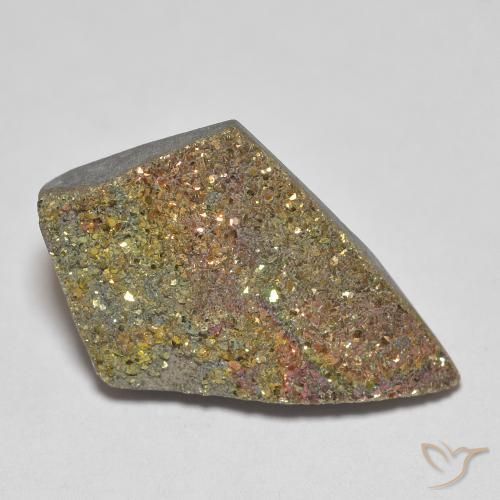 7.52ct Natürlicher Mehrfarbig Regenbogenpyrit, Fantasie, Lichtundurchlässig