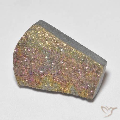 10.84ct Natürlicher Mehrfarbig Regenbogenpyrit, Fantasie, Lichtundurchlässig