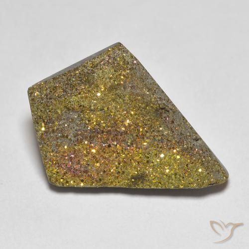 7.50ct Natürlicher Mehrfarbig Regenbogenpyrit, Fantasie, Lichtundurchlässig