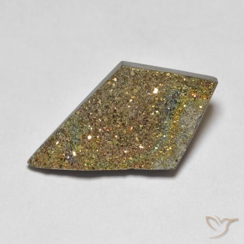 5.13ct Natürlicher Mehrfarbig Regenbogenpyrit, Fantasie, Lichtundurchlässig