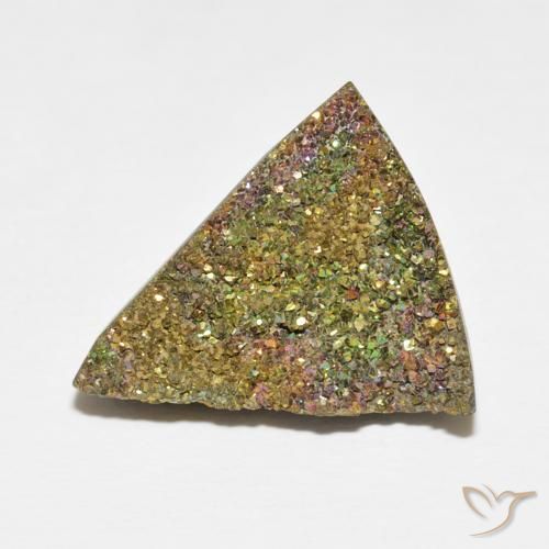 7.72ct Natürlicher Mehrfarbig Regenbogenpyrit, Trillion, Lichtundurchlässig