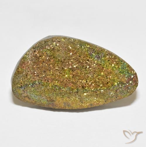 36.25ct Natürlicher Mehrfarbig Regenbogenpyrit, Fantasie, Lichtundurchlässig