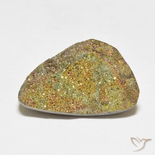 15.46ct Natürlicher Mehrfarbig Regenbogenpyrit, Fantasie, Lichtundurchlässig