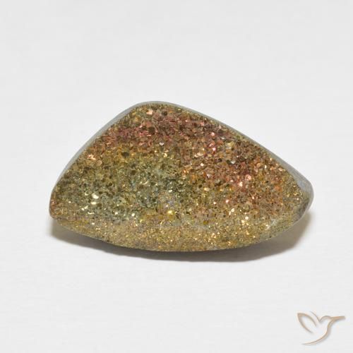 6.55ct Natürlicher Mehrfarbig Regenbogenpyrit, Fantasie, Lichtundurchlässig