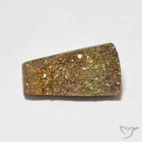 4.97ct Natürlicher Mehrfarbig Regenbogenpyrit, Fantasie, Lichtundurchlässig