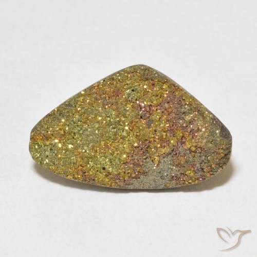 5.34ct Natürlicher Mehrfarbig Regenbogenpyrit, Fantasie, Lichtundurchlässig