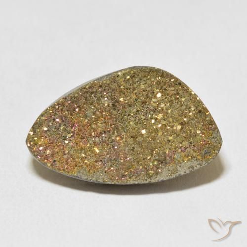 11.68ct Natürlicher Mehrfarbig Regenbogenpyrit, Fantasie, Lichtundurchlässig
