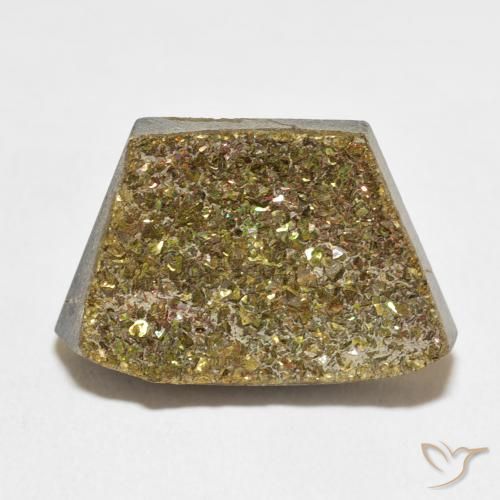 12.28ct Natürlicher Mehrfarbig Regenbogenpyrit, Fantasie, Lichtundurchlässig