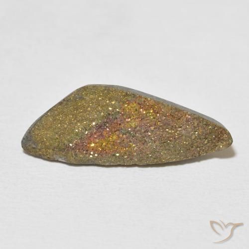 7.56ct Natürlicher Mehrfarbig Regenbogenpyrit, Fantasie, Lichtundurchlässig