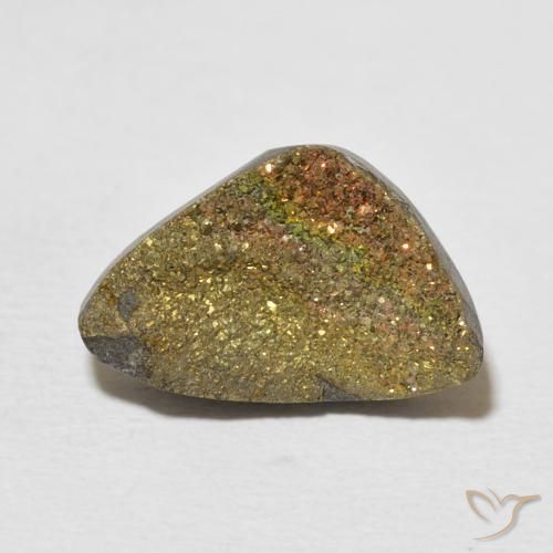 6.24ct Natürlicher Mehrfarbig Regenbogenpyrit, Fantasie, Lichtundurchlässig