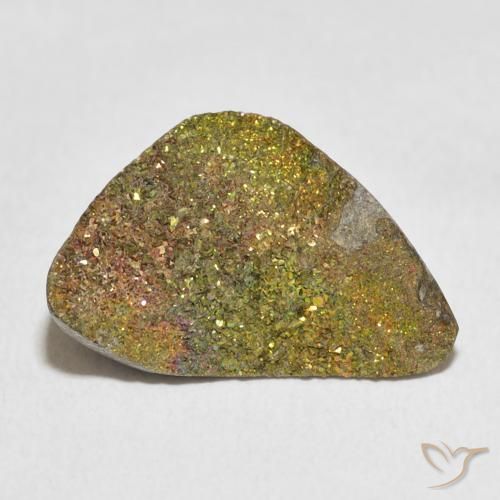 7.89ct Natürlicher Mehrfarbig Regenbogenpyrit, Fantasie, Lichtundurchlässig