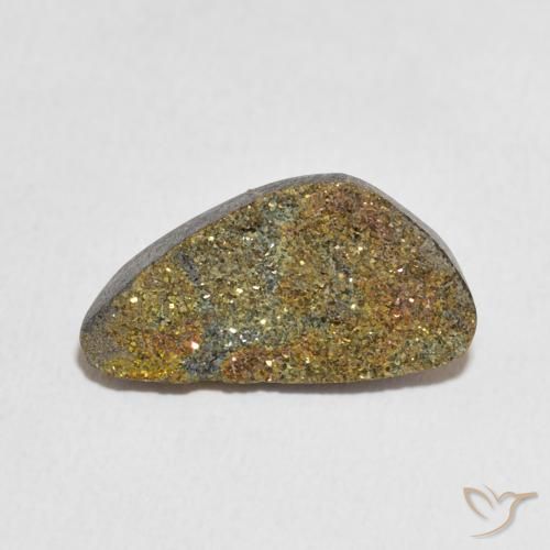 5.34ct Natürlicher Mehrfarbig Regenbogenpyrit, Fantasie, Lichtundurchlässig