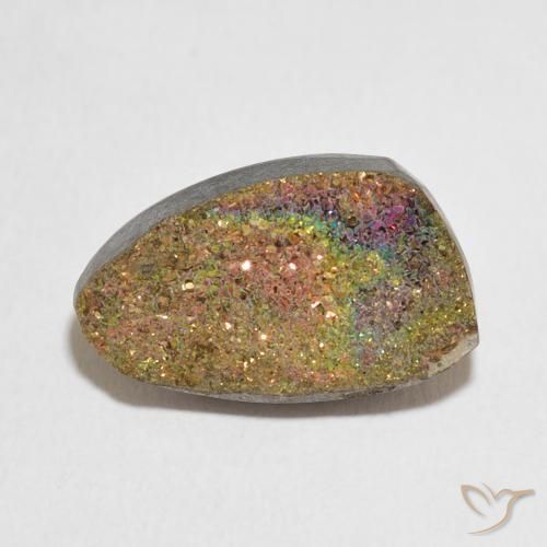 9.54ct Natürlicher Mehrfarbig Regenbogenpyrit, Fantasie, Lichtundurchlässig