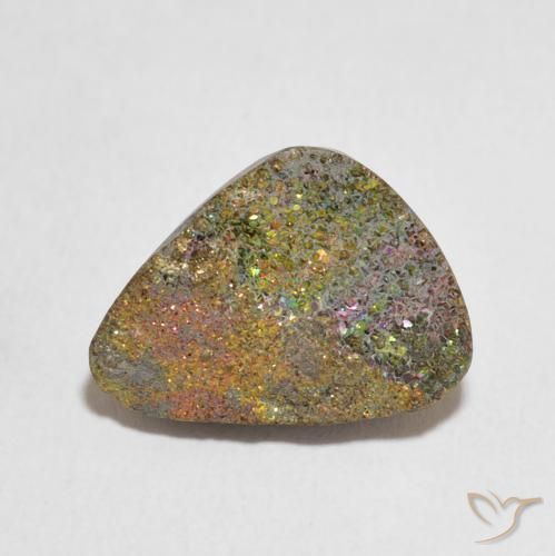 9.51ct Natürlicher Mehrfarbig Regenbogenpyrit, Fantasie, Lichtundurchlässig