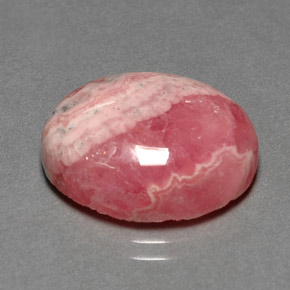 12,06 ctw natürlicher mehrfarbiger Rhodochrosit, Oval Schliff, Lichtundurchlässig